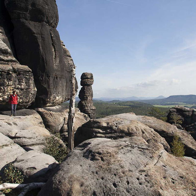 Auf dem Pfaffenstein mit Barbarine