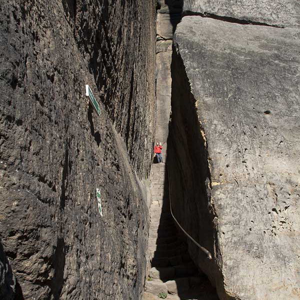 Hinterer Aufstieg auf den Pfaffenstein